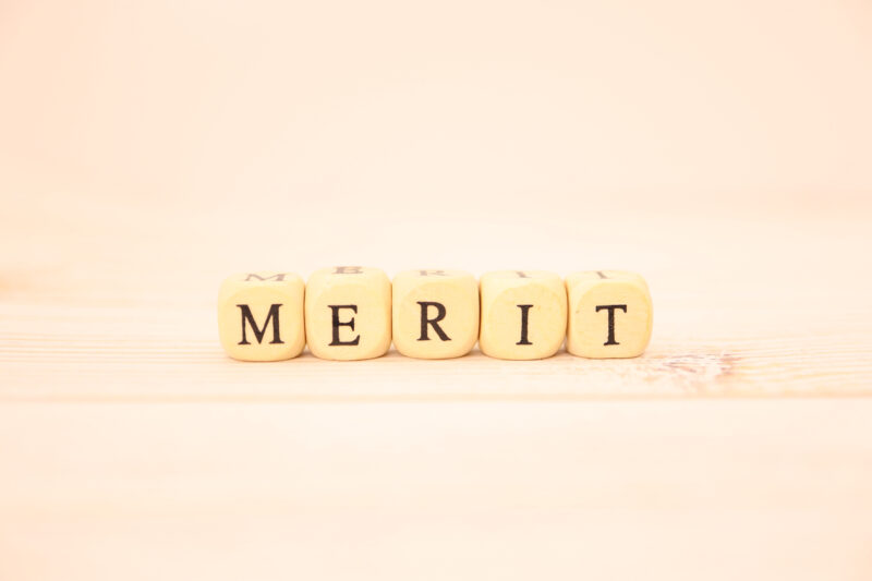 "MERIT" Alphabet Letter Cube
