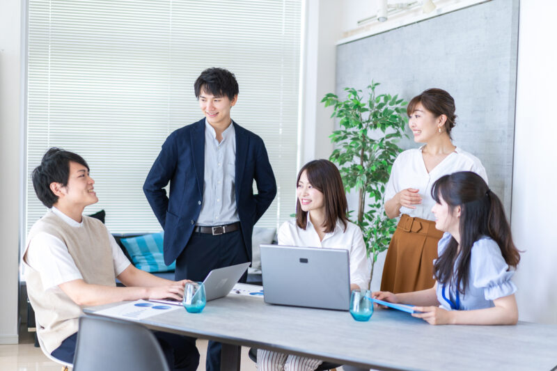 Business person working at a venture company