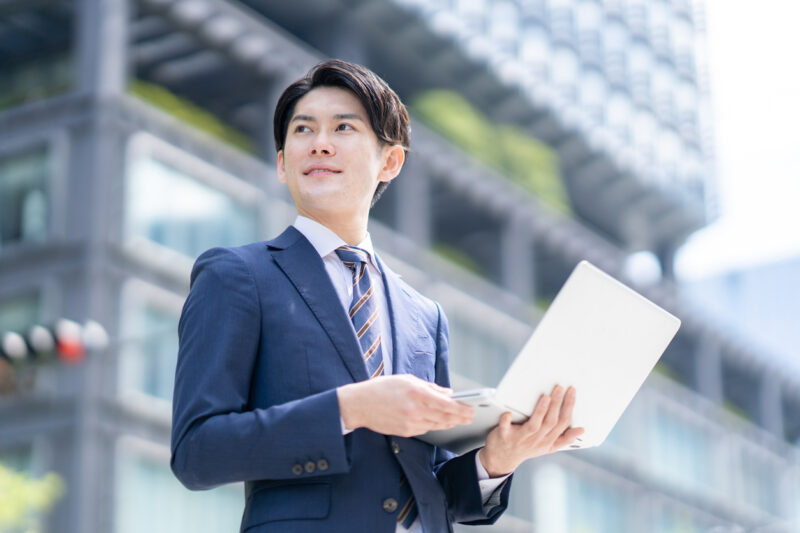 Businessman in the office district