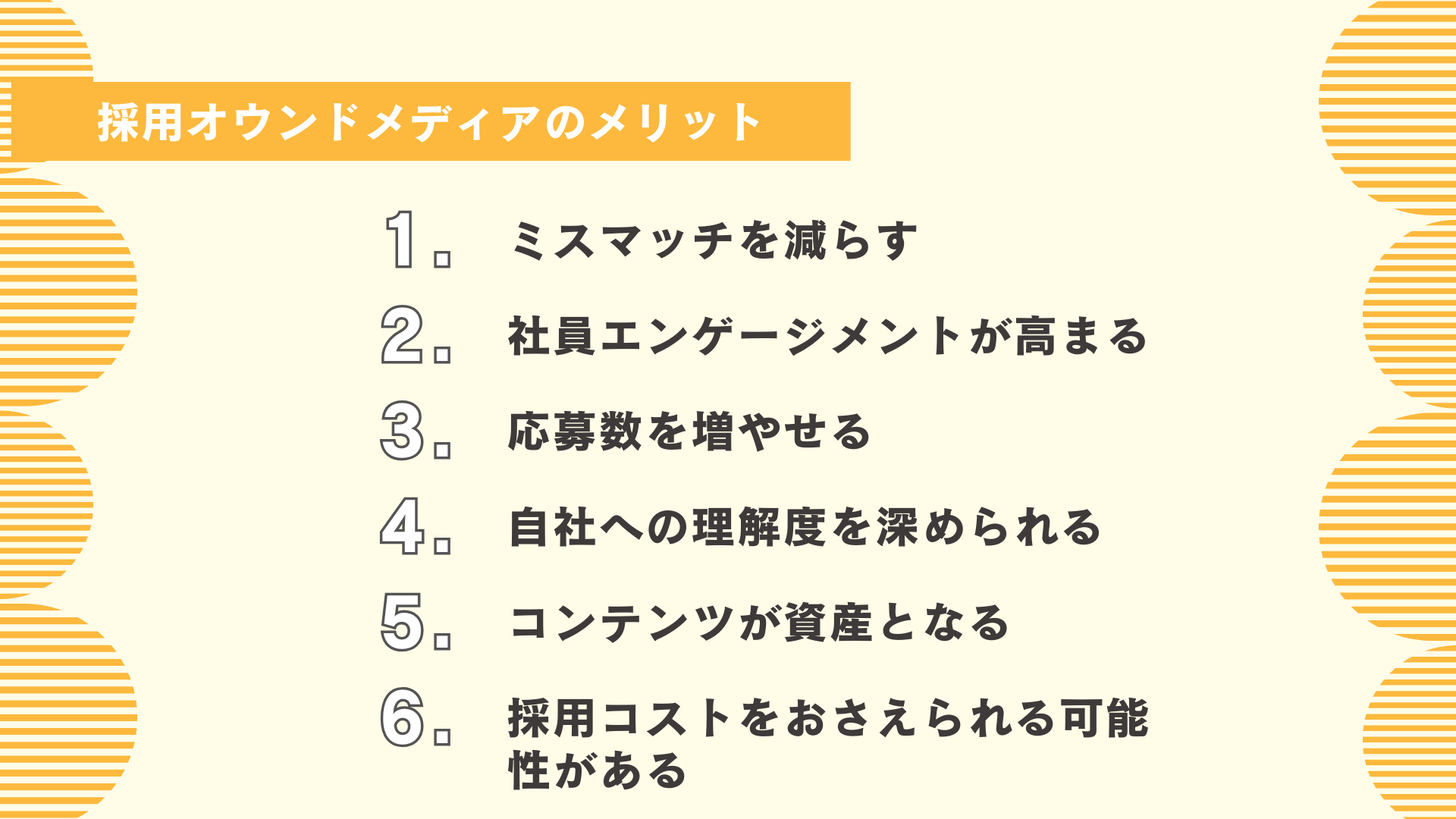 採用オウンドメディアのメリット図解