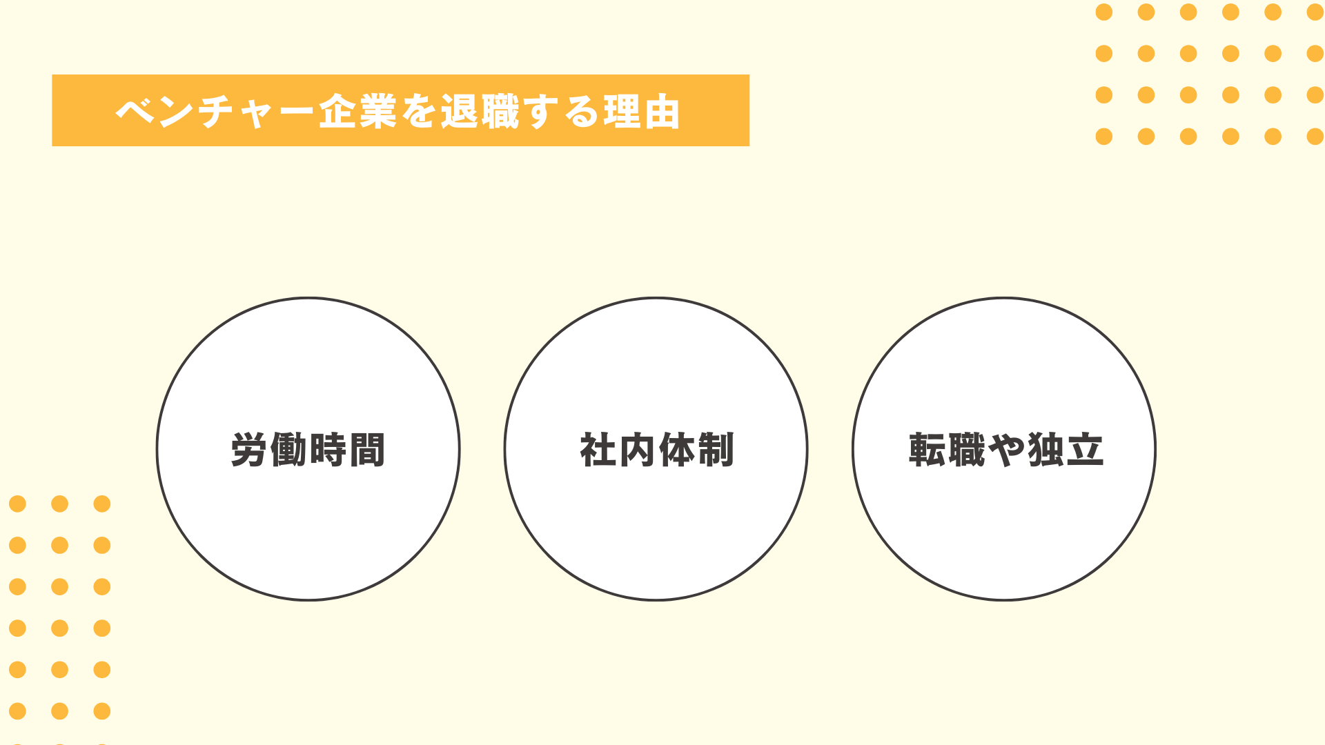 ベンチャー企業を退職する理由とは図解