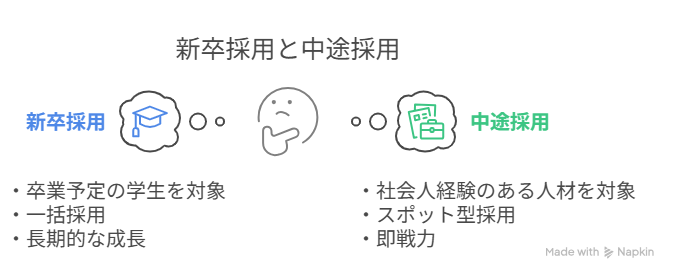 中途採用との違い図解
