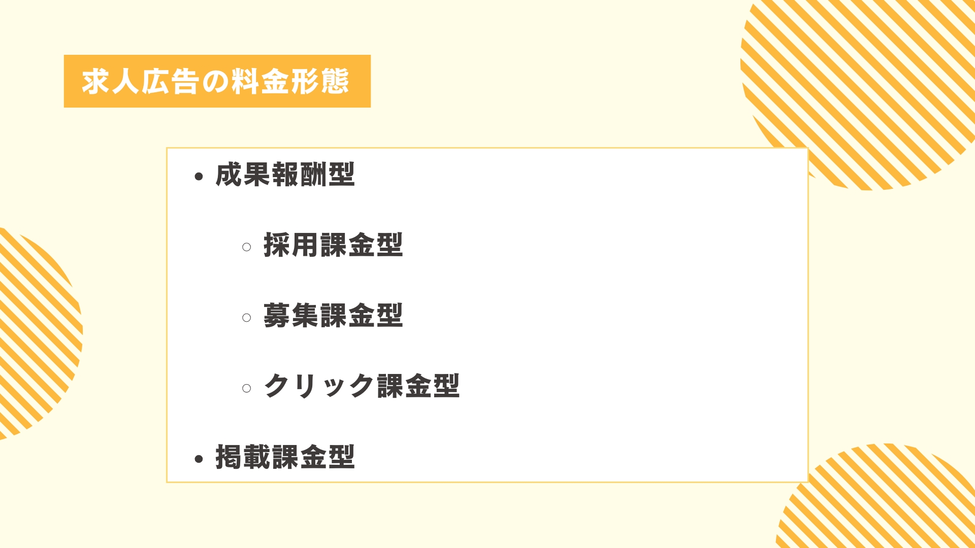 求人広告の料金形態の特徴を紹介　（メリットデメリットを混ぜて）