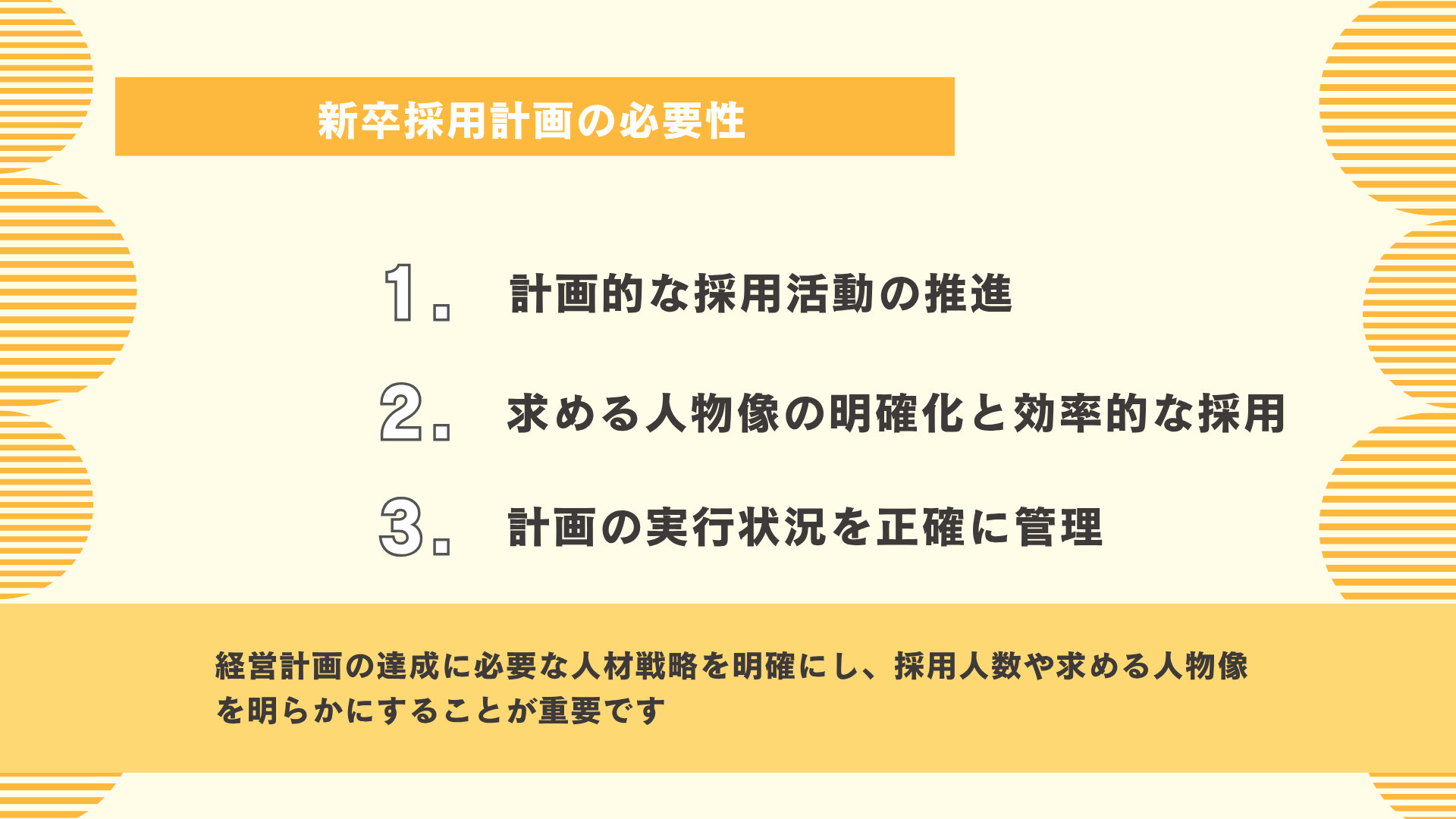 新卒採用計画の役割と必要性