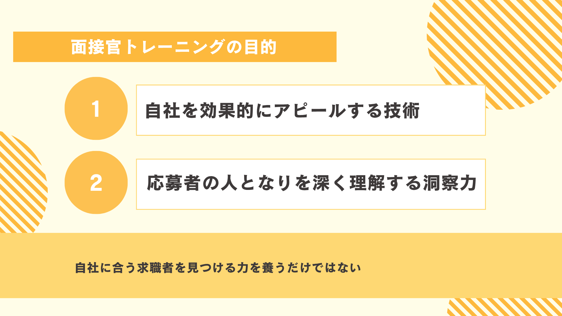 面接官トレーニングの目的