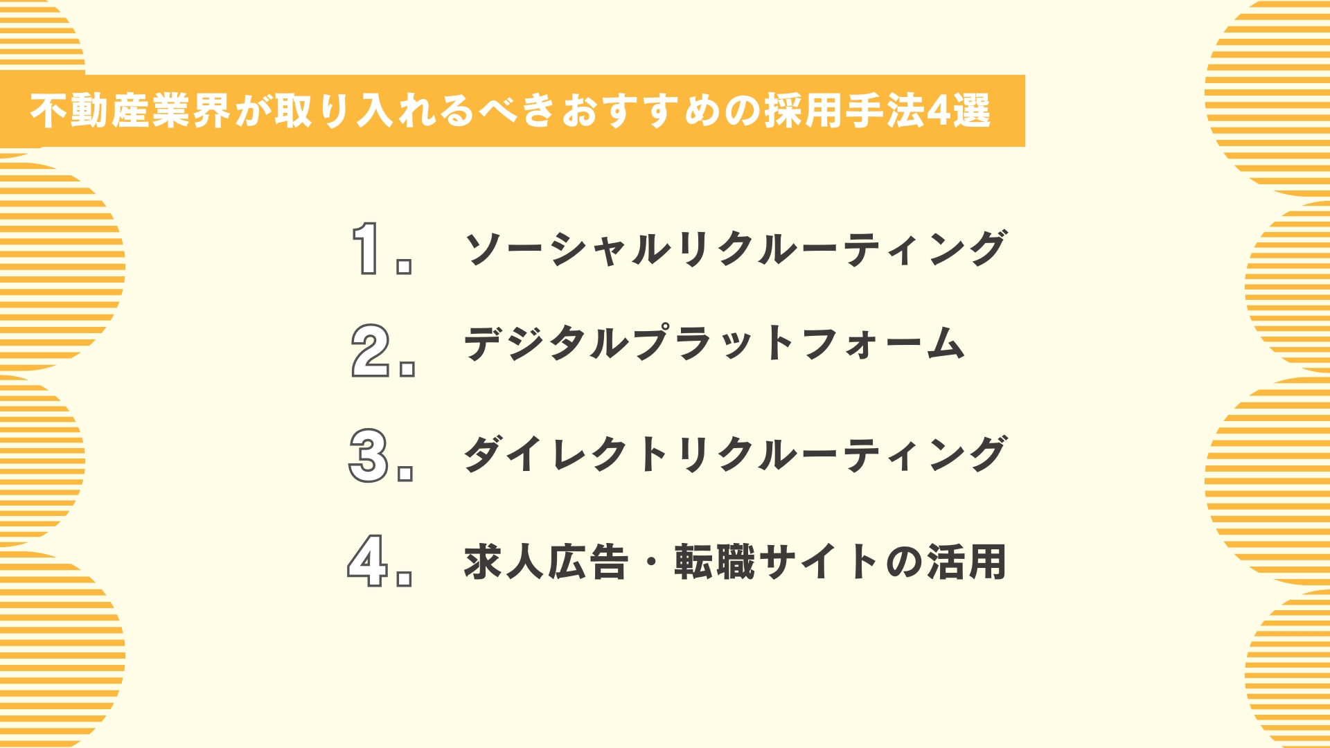 不動産業界が取り入れるべきおすすめの採用手法4選