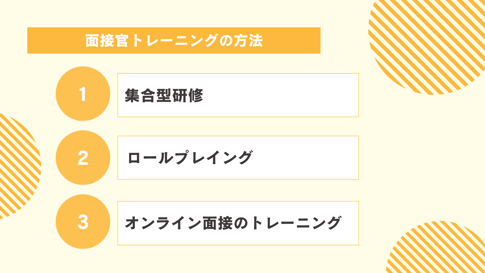 面接官トレーニングの方法
