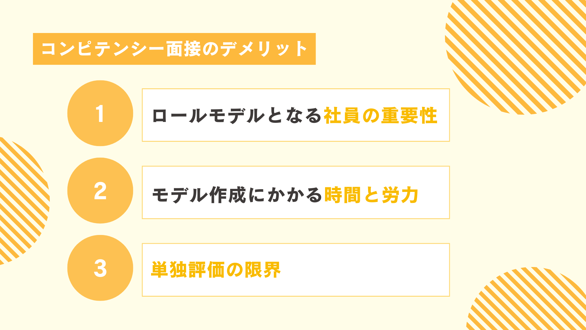 コンピテンシー面接のデメリット