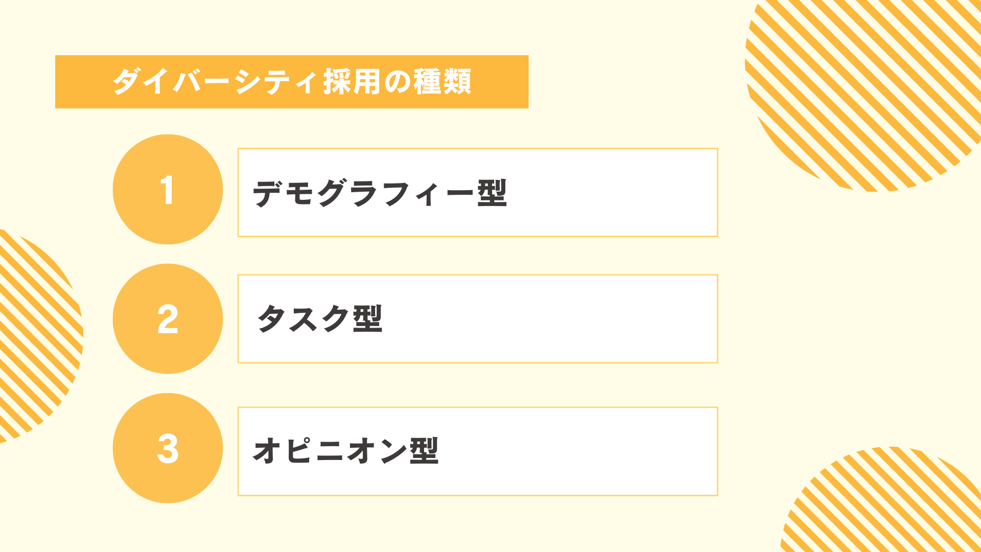 ダイバーシティ採用の種類