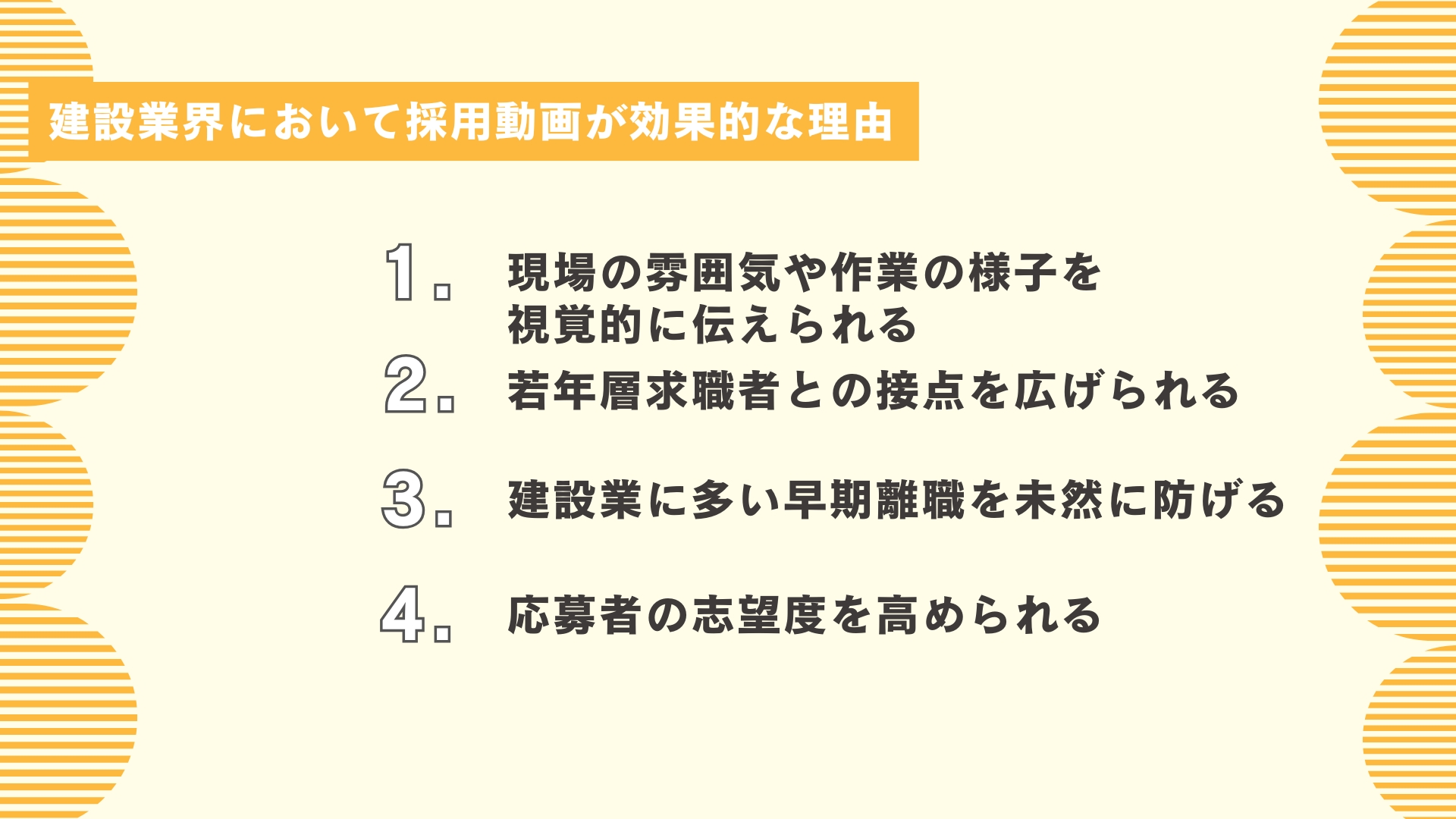 建設業界において採用動画が効果的な理由