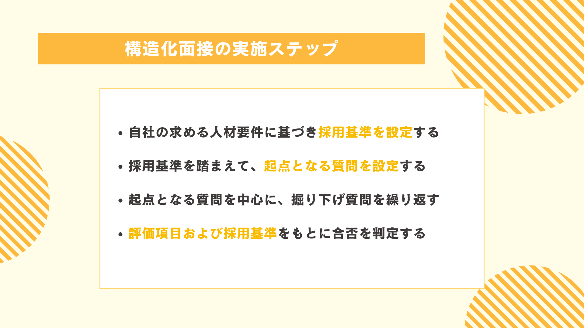 構造化面接の実施ステップ
