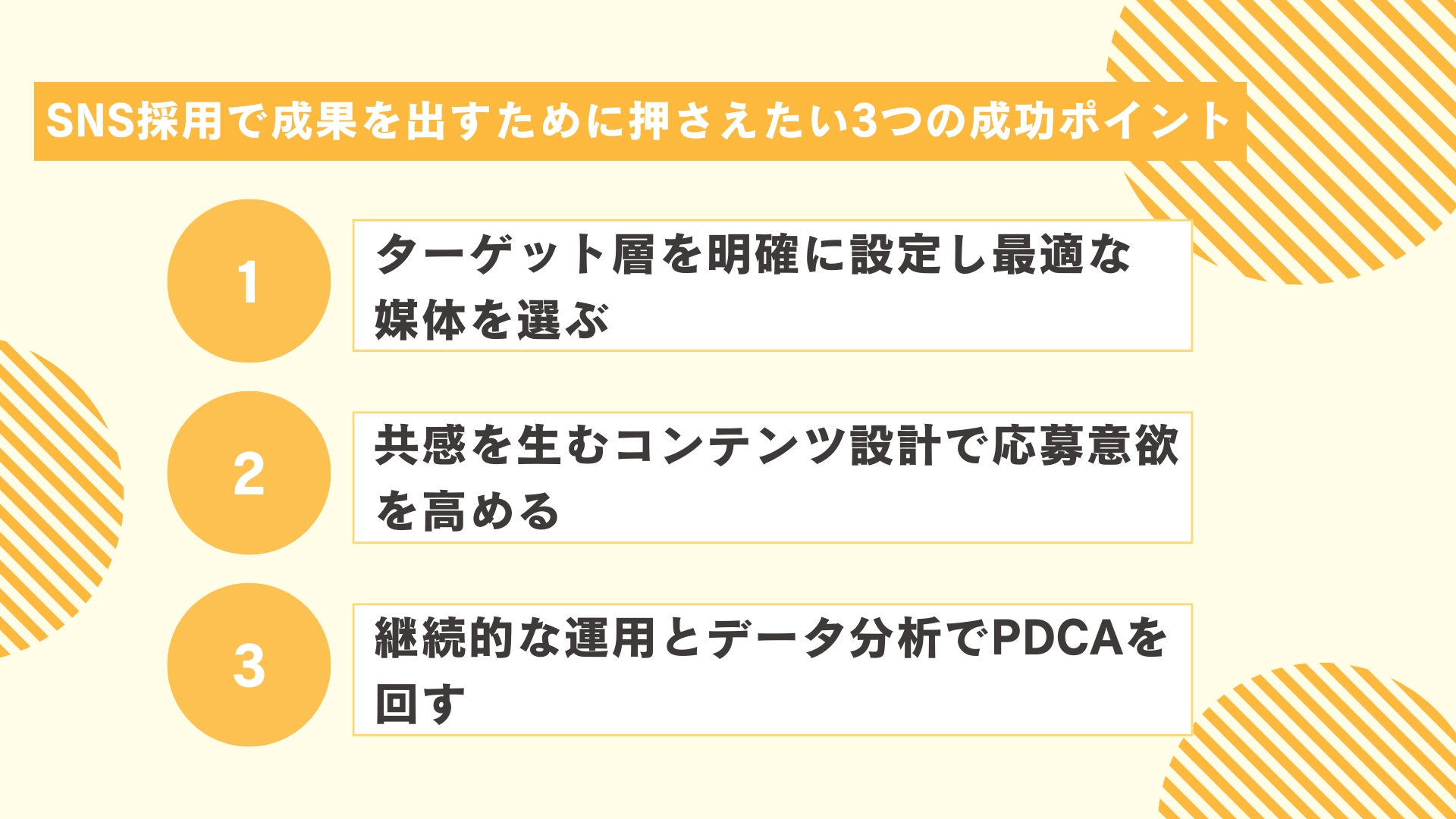 SNS採用で成果を出すために押さえたい3つの成功ポイント