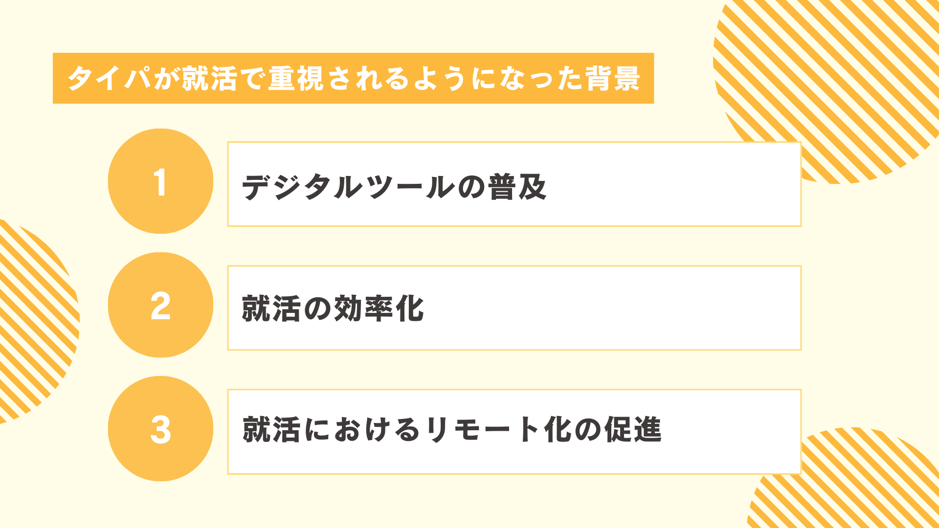 タイパが就活で重視されるようになった背景