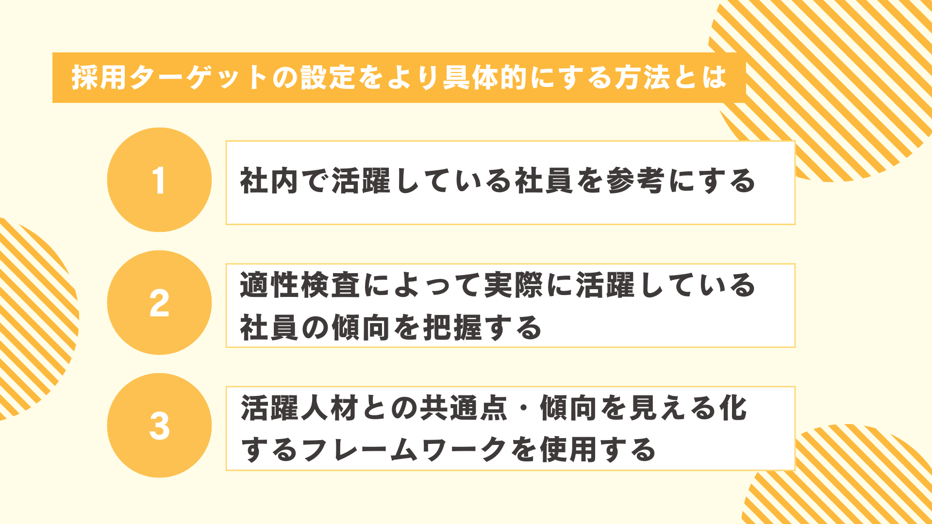 採用ターゲットの設定をより具体的にする方法とは