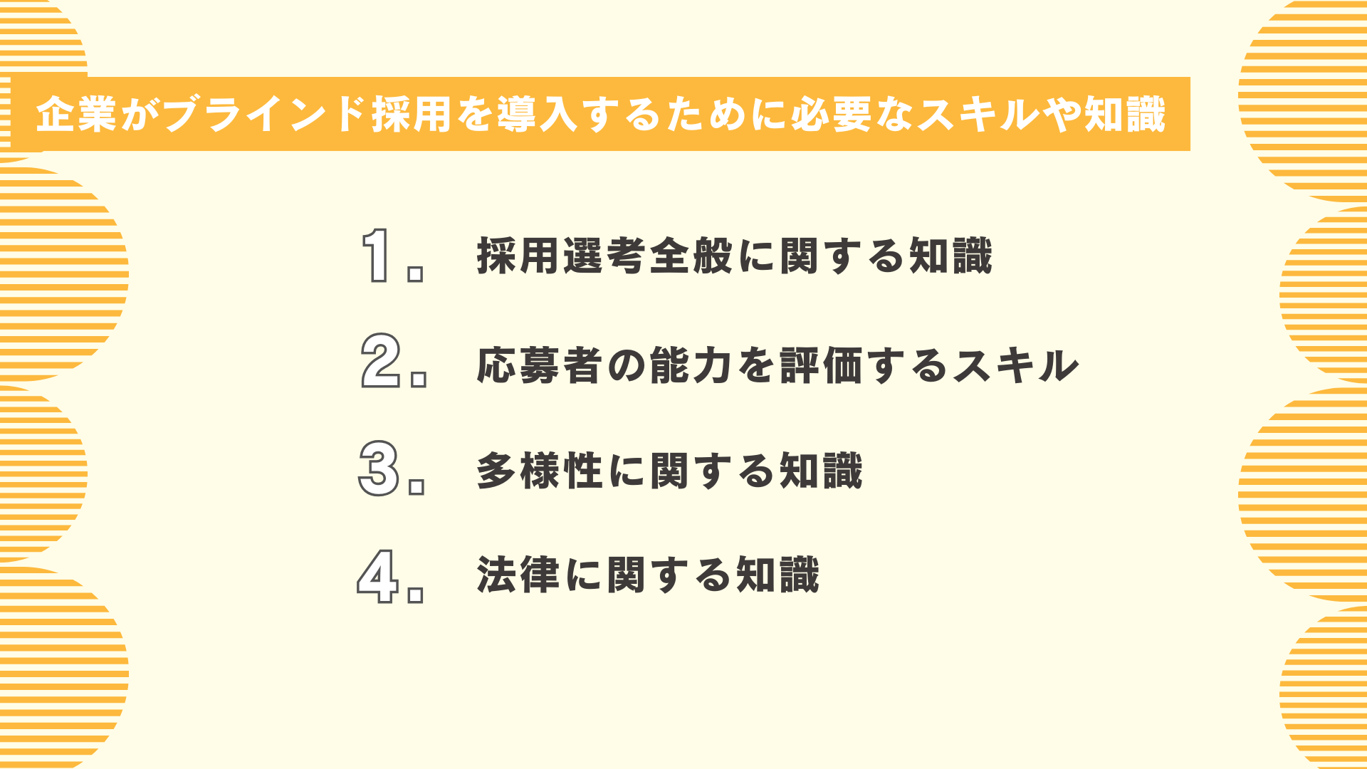 企業がブラインド採用を導入するために必要なスキルや知識