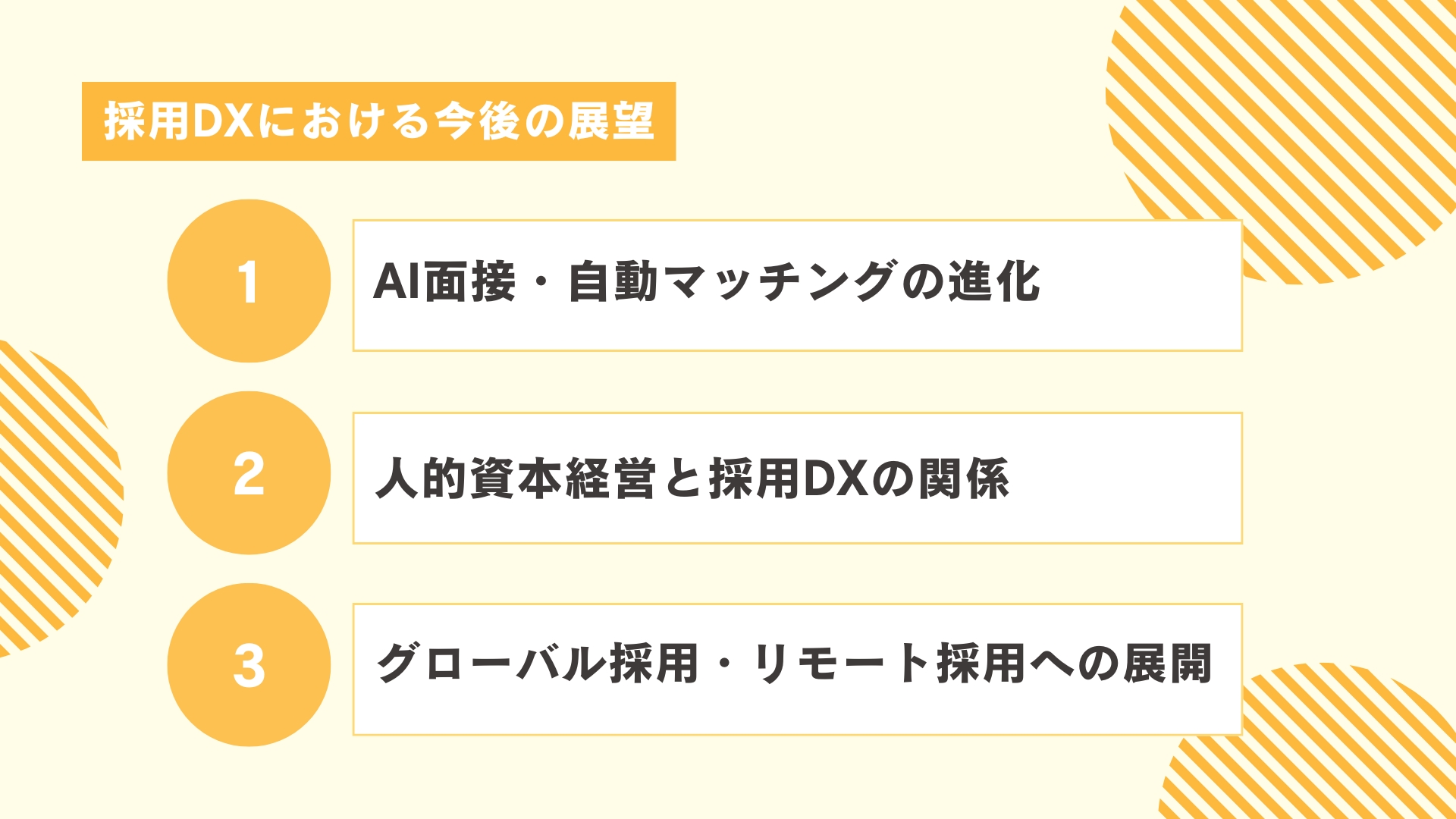 採用DXにおける今後の展望
