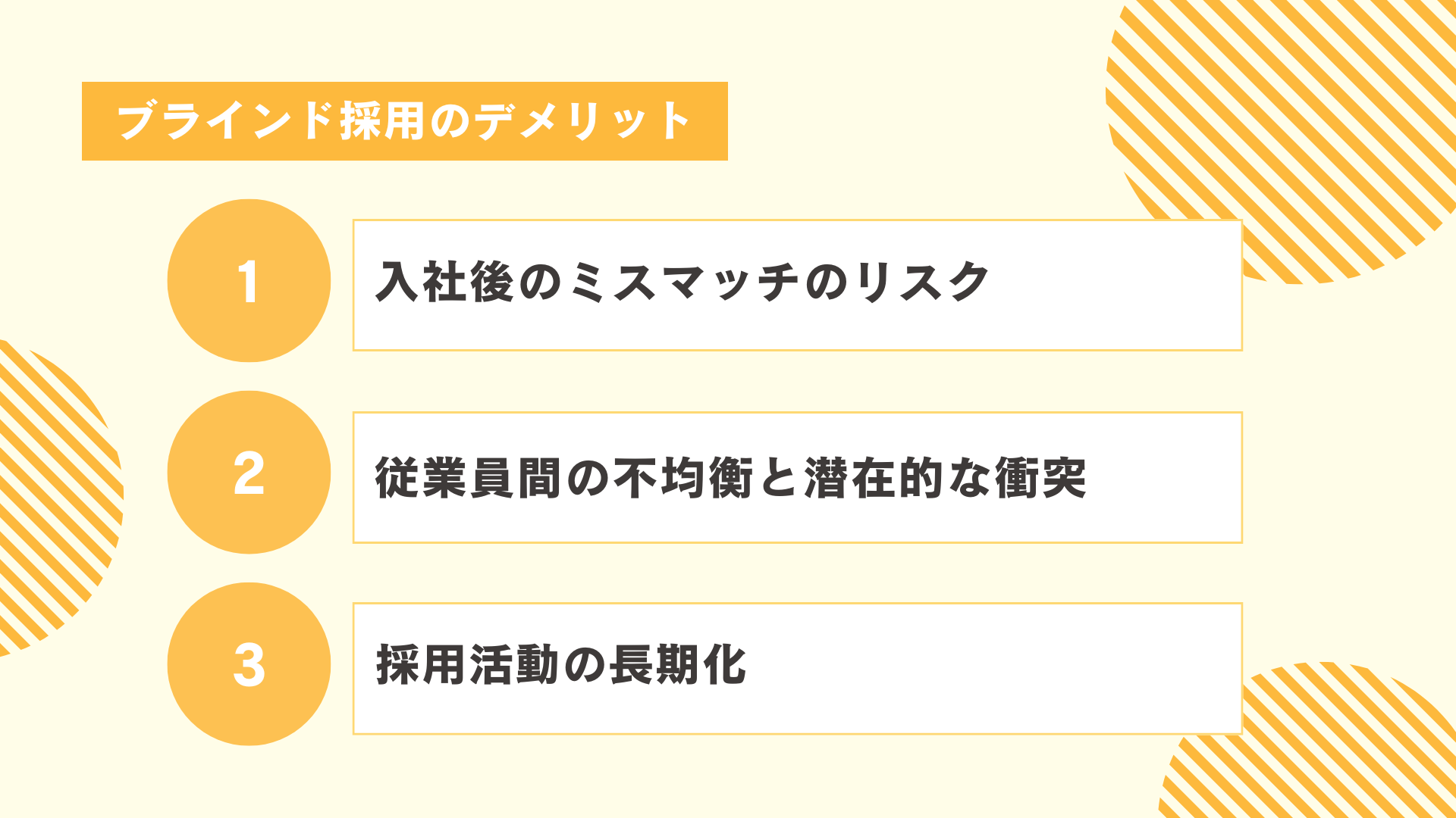 ブラインド採用のデメリット