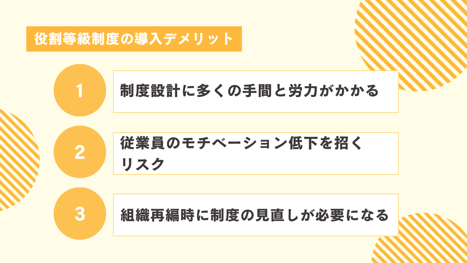 役割等級制度の導入デメリット