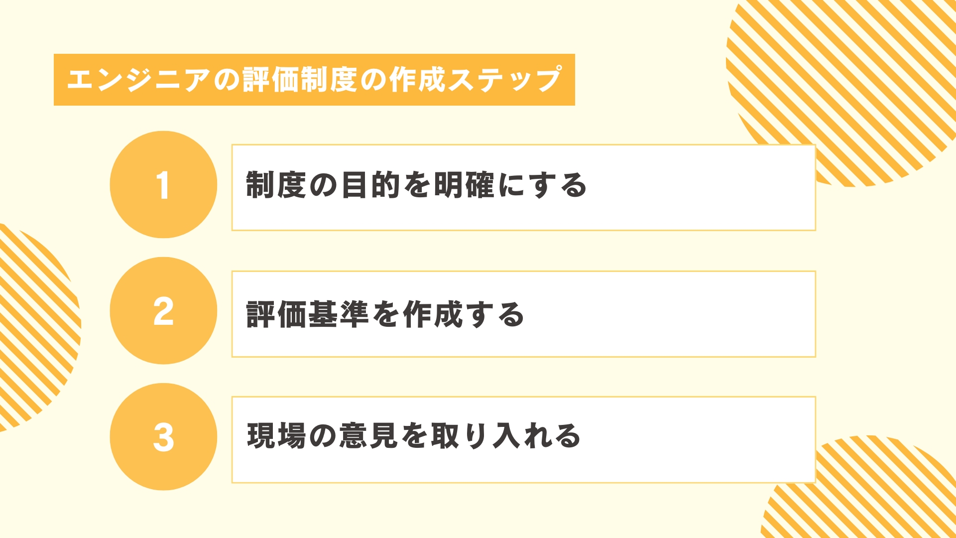 エンジニアの評価制度の作成ステップ