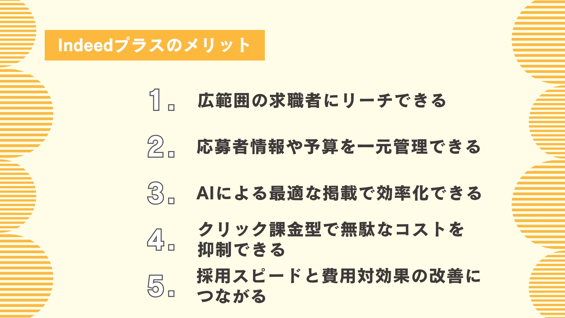 Indeedプラスのメリット