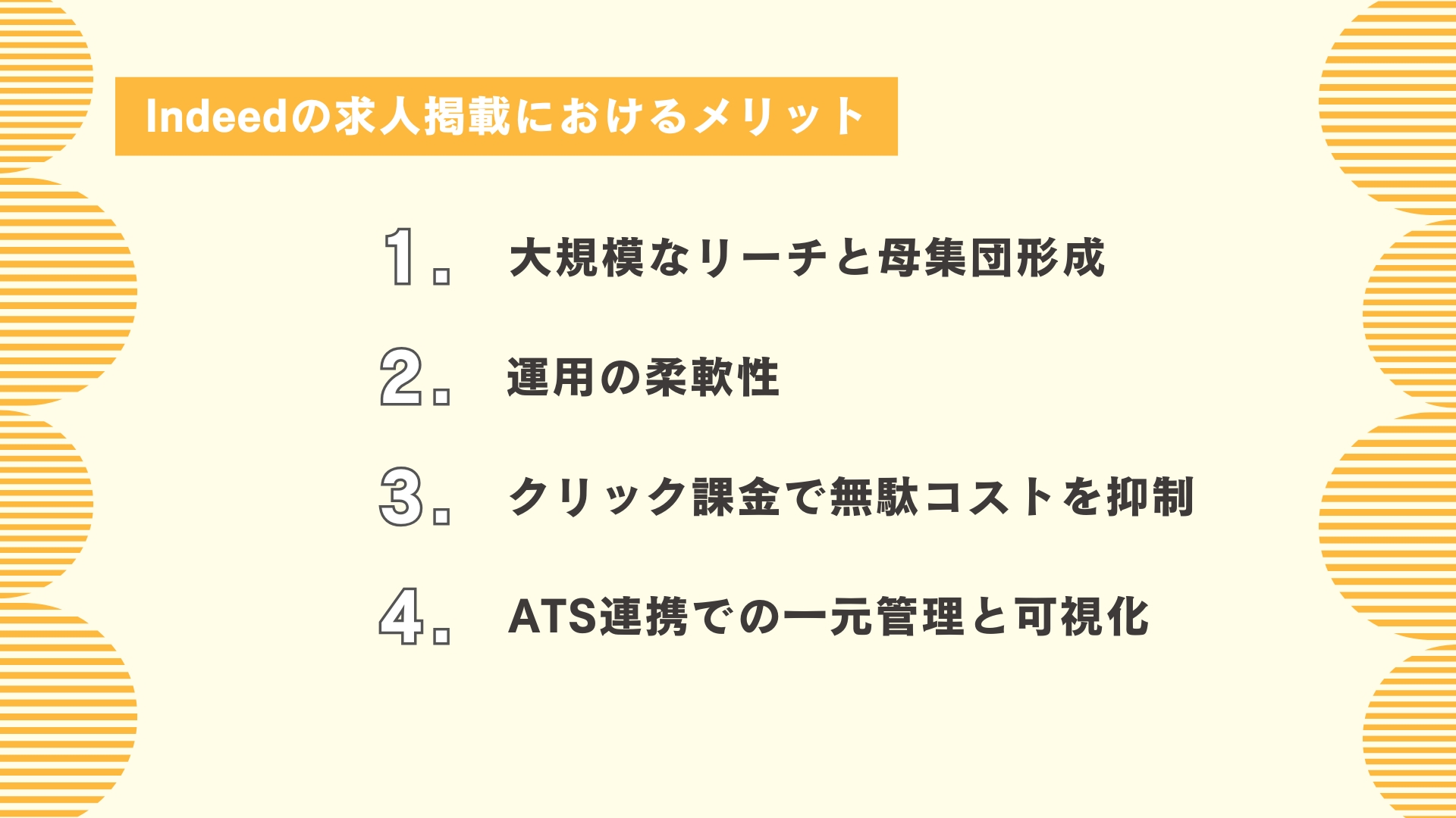 Indeedの求人掲載におけるメリット