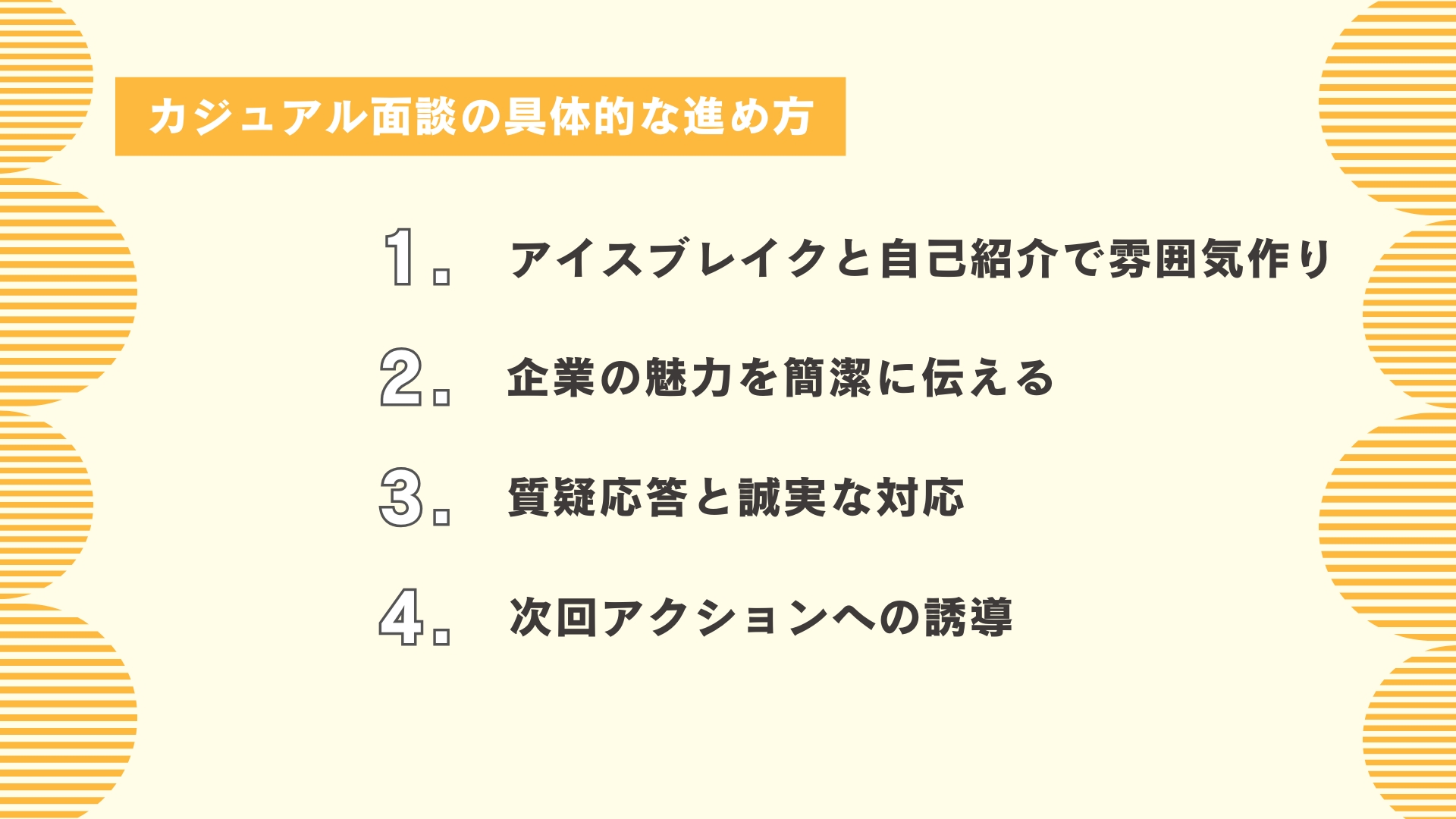 カジュアル面談の具体的な進め方
