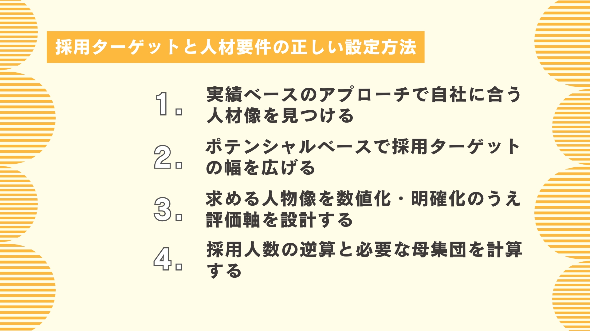採用ターゲットと人材要件の正しい設定方法