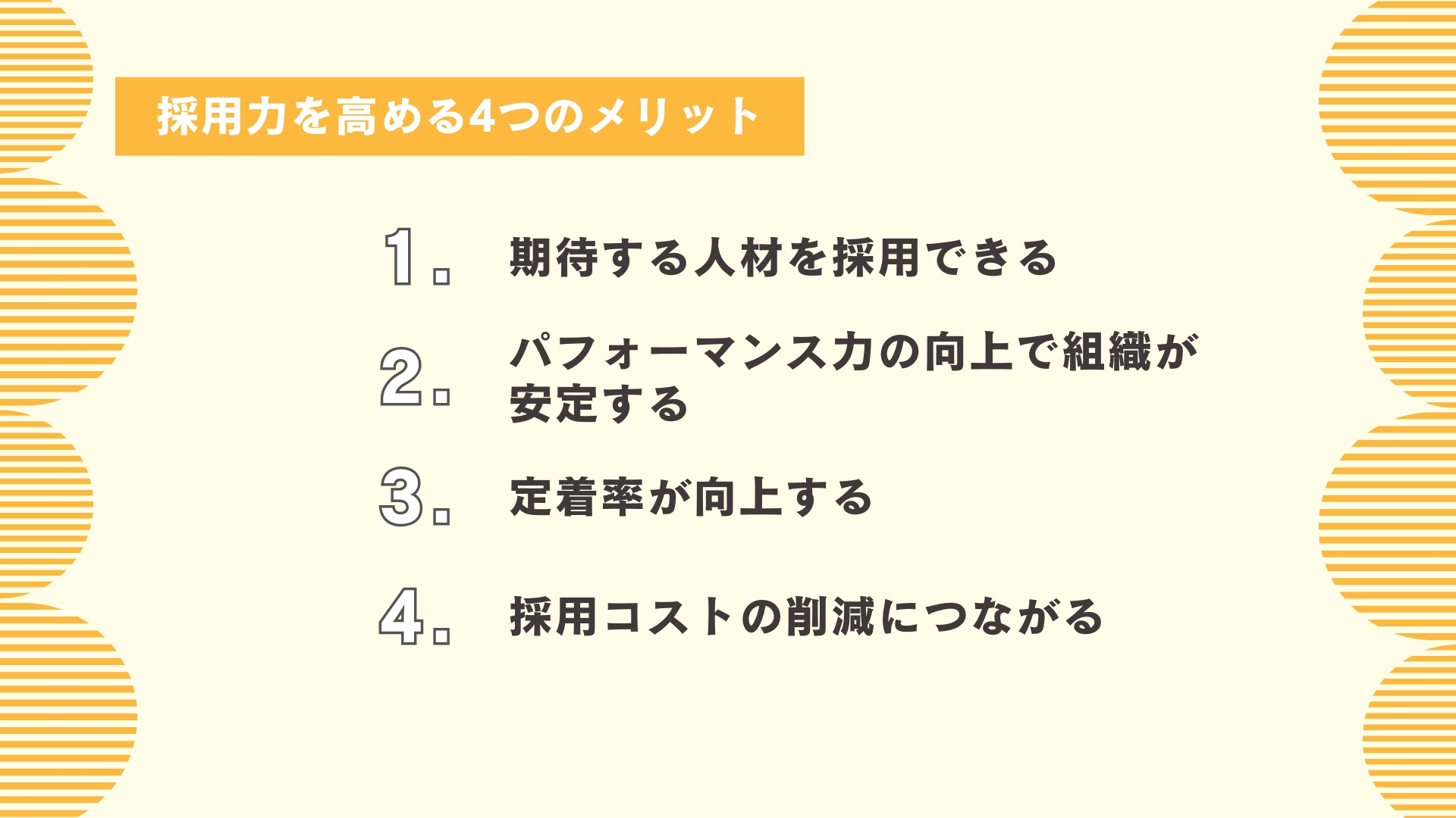 採用力を高める4つのメリット