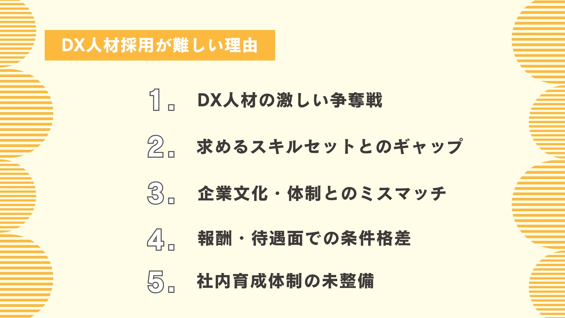DX人材採用が難しい理由