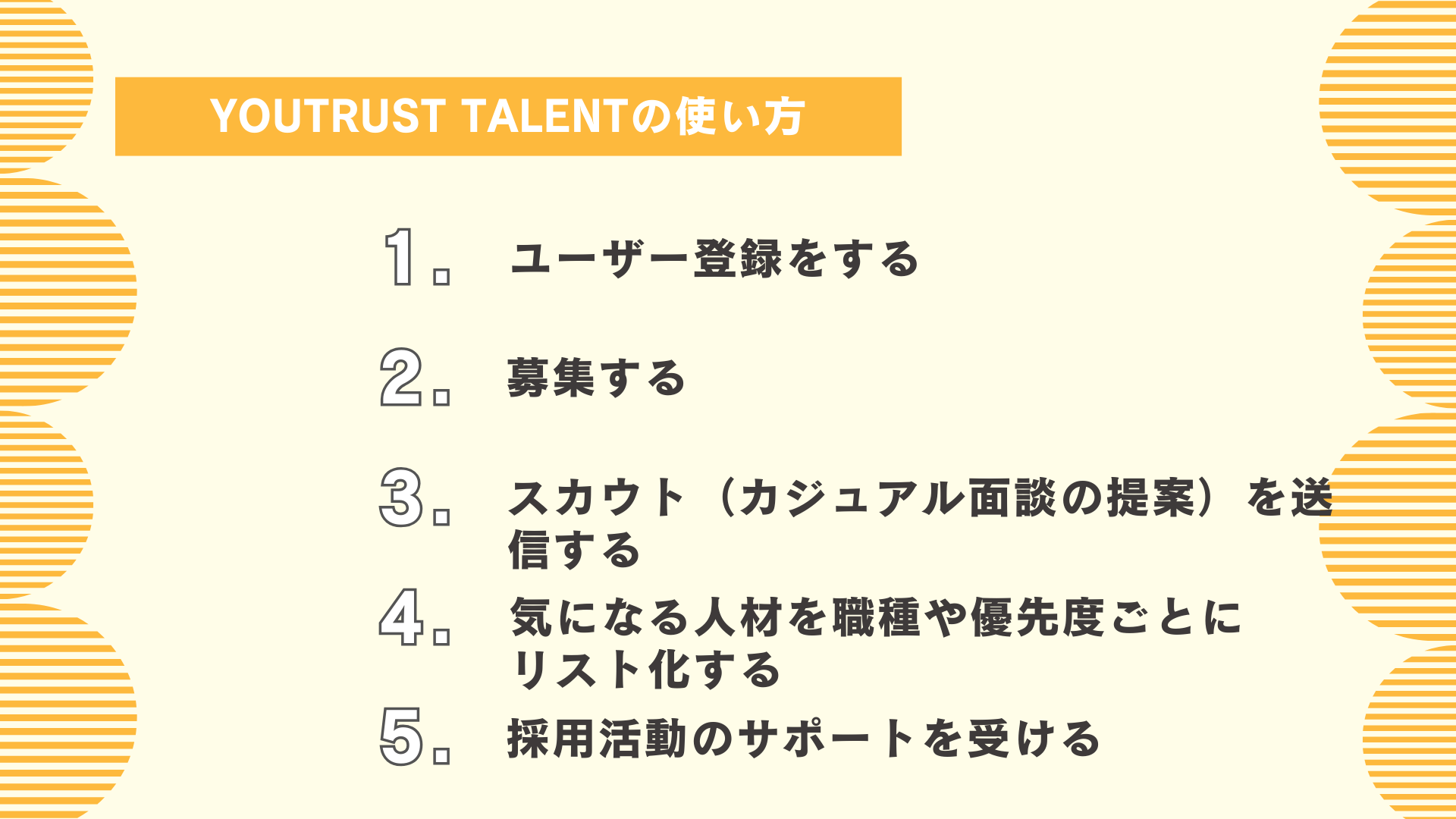 YOUTRUST TALENTの使い方