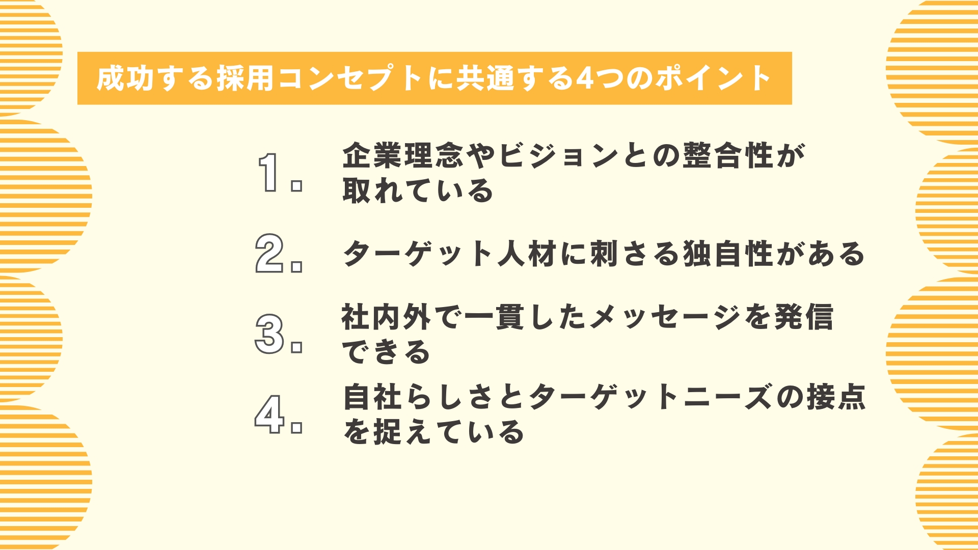 成功する採用コンセプトに共通する4つのポイント