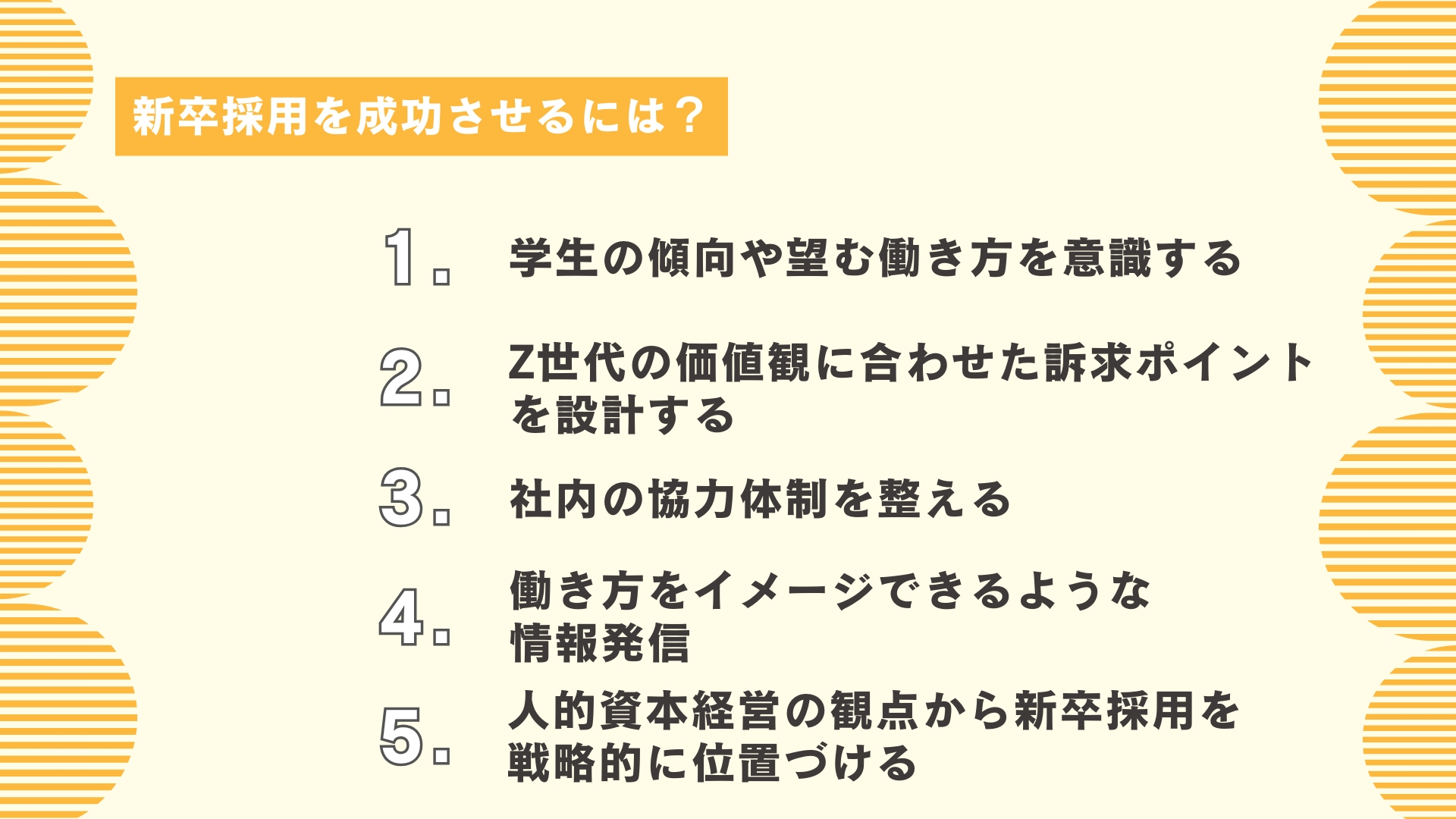 新卒採用を成功させるには図解