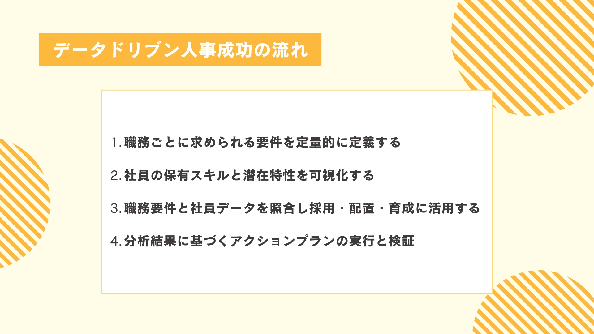 データドリブン人事成功の流れ