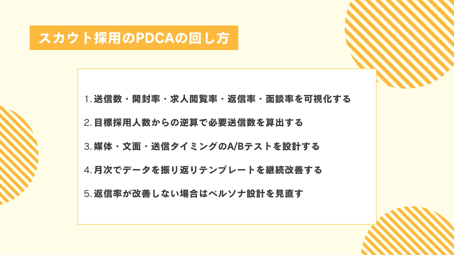 スカウト採用のPDCAの回し方