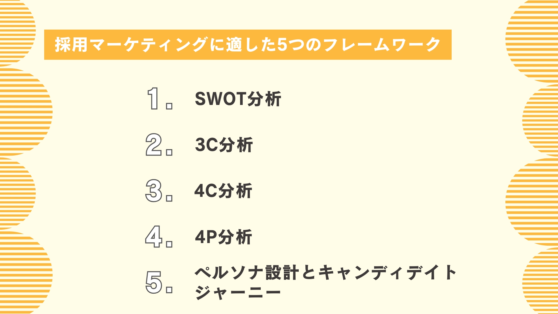 採用マーケティングに適した5つのフレームワーク