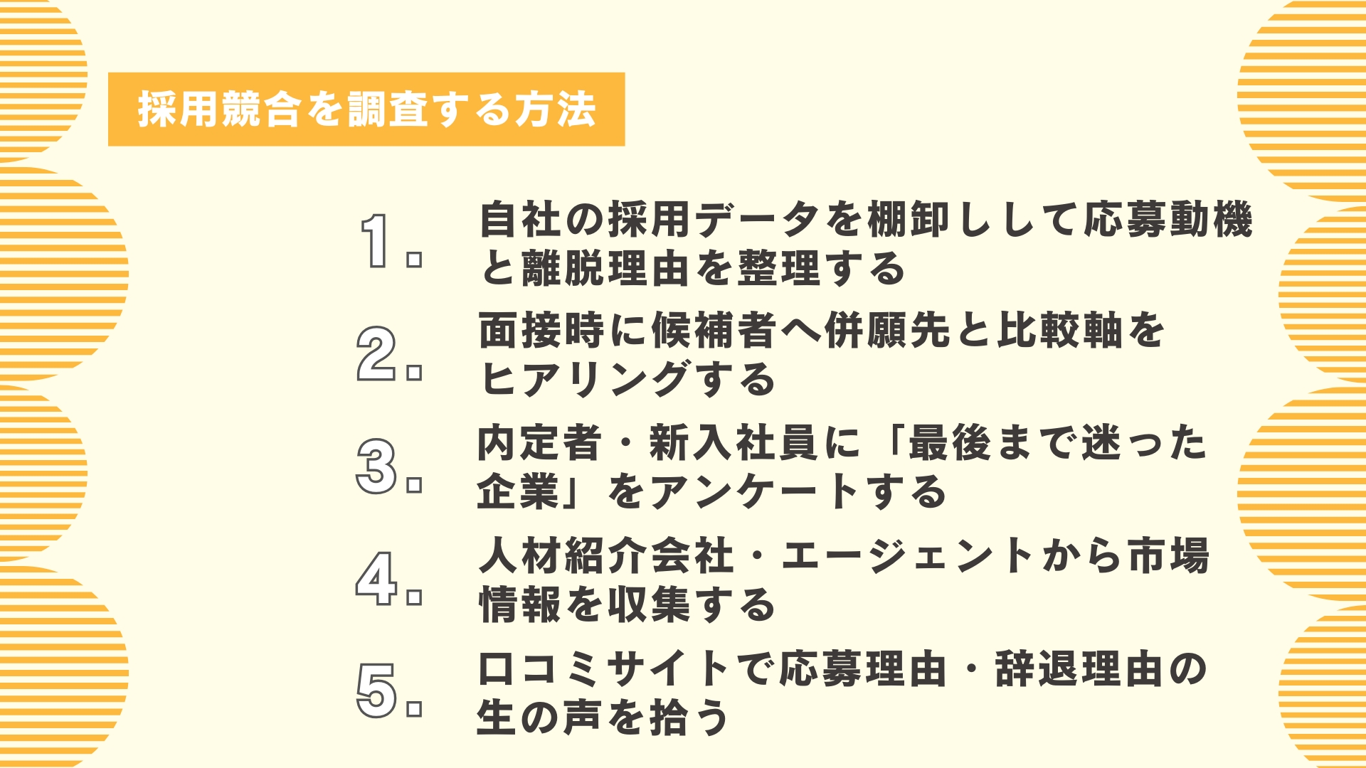 採用競合を調査する方法