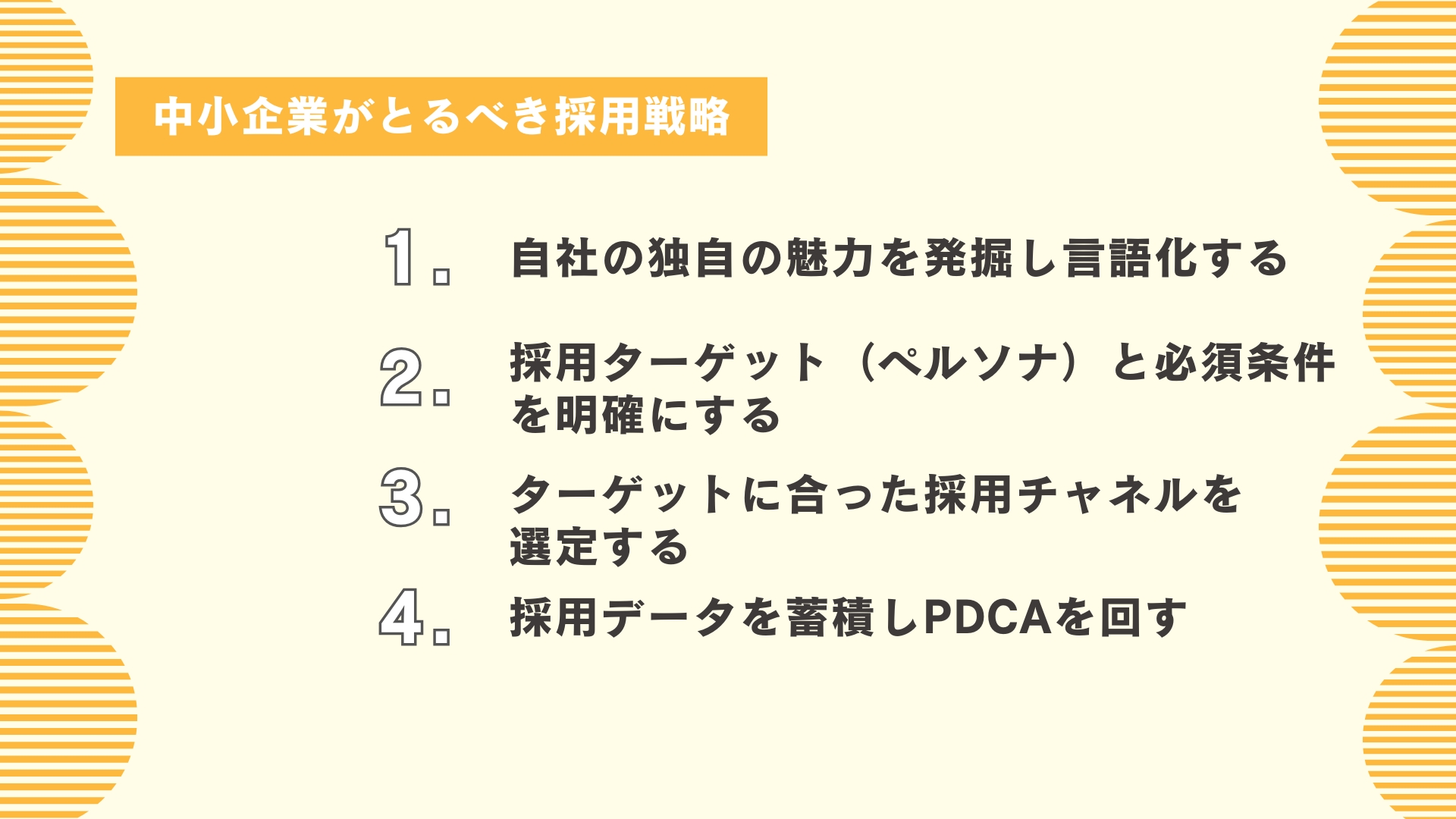 中小企業がとるべき採用戦略