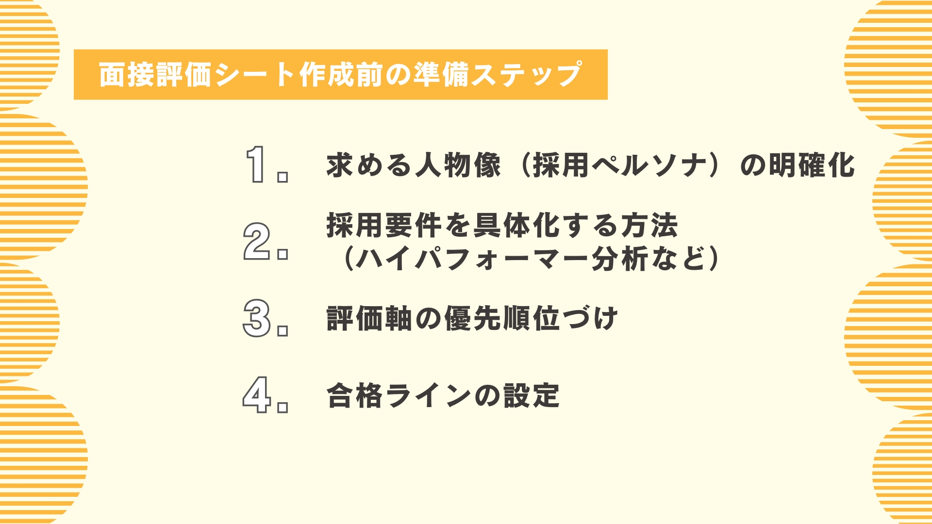 面接評価シート作成前の準備ステップ