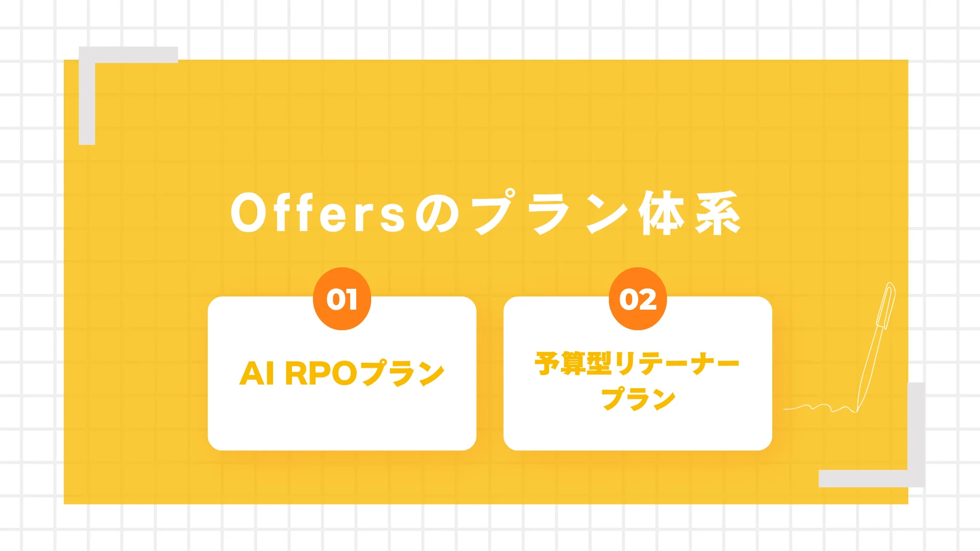 Offersの料金体系:AI RPOプランと予算型リテーナープランの比較図