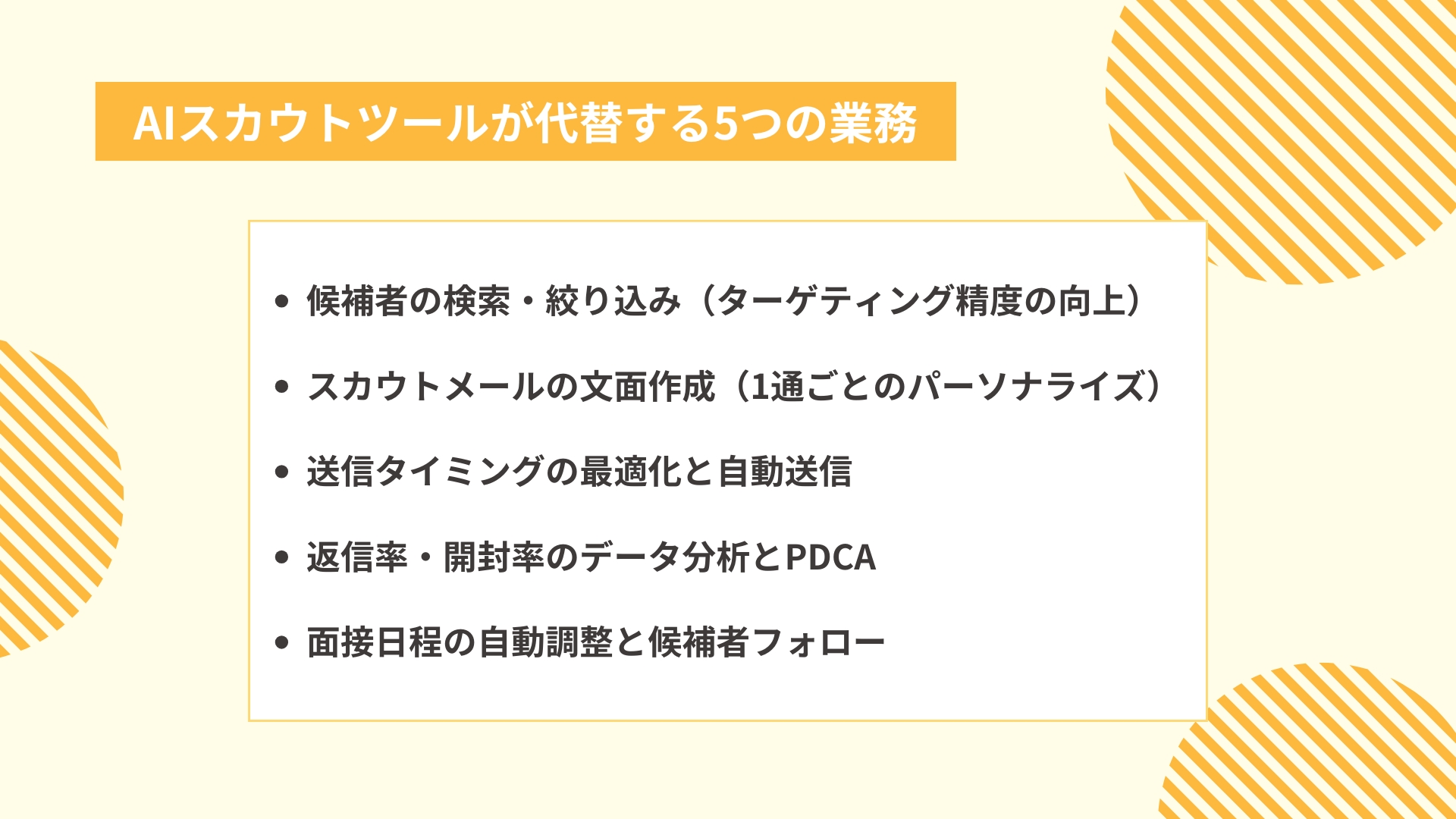 AIスカウトツールが代替する5つの業務