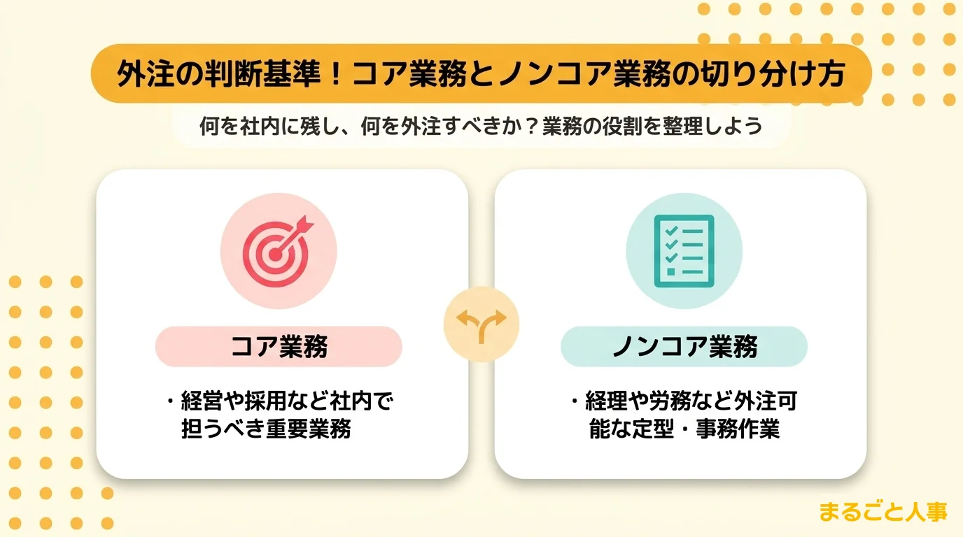 「コア業務」と「ノンコア業務」の違い