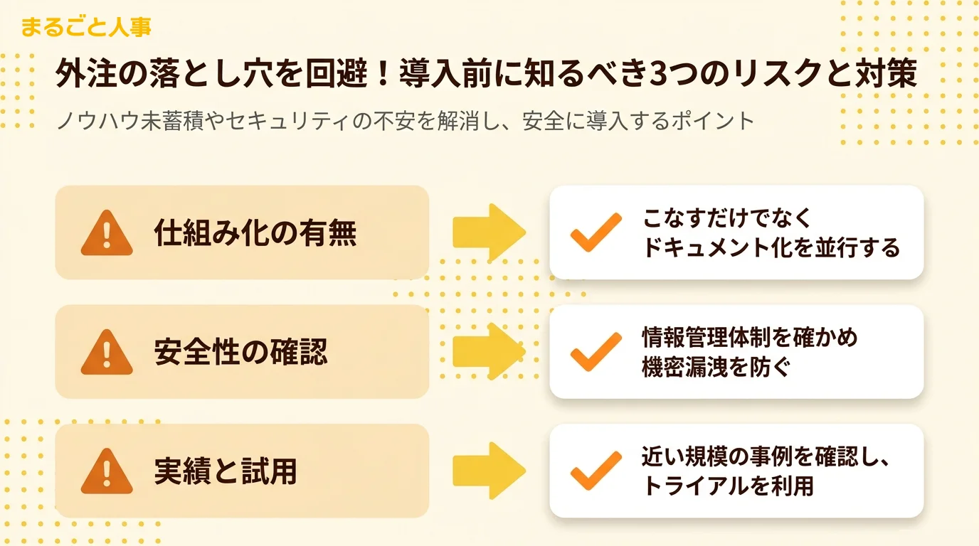 バックオフィス代行サービス導入の際の注意点