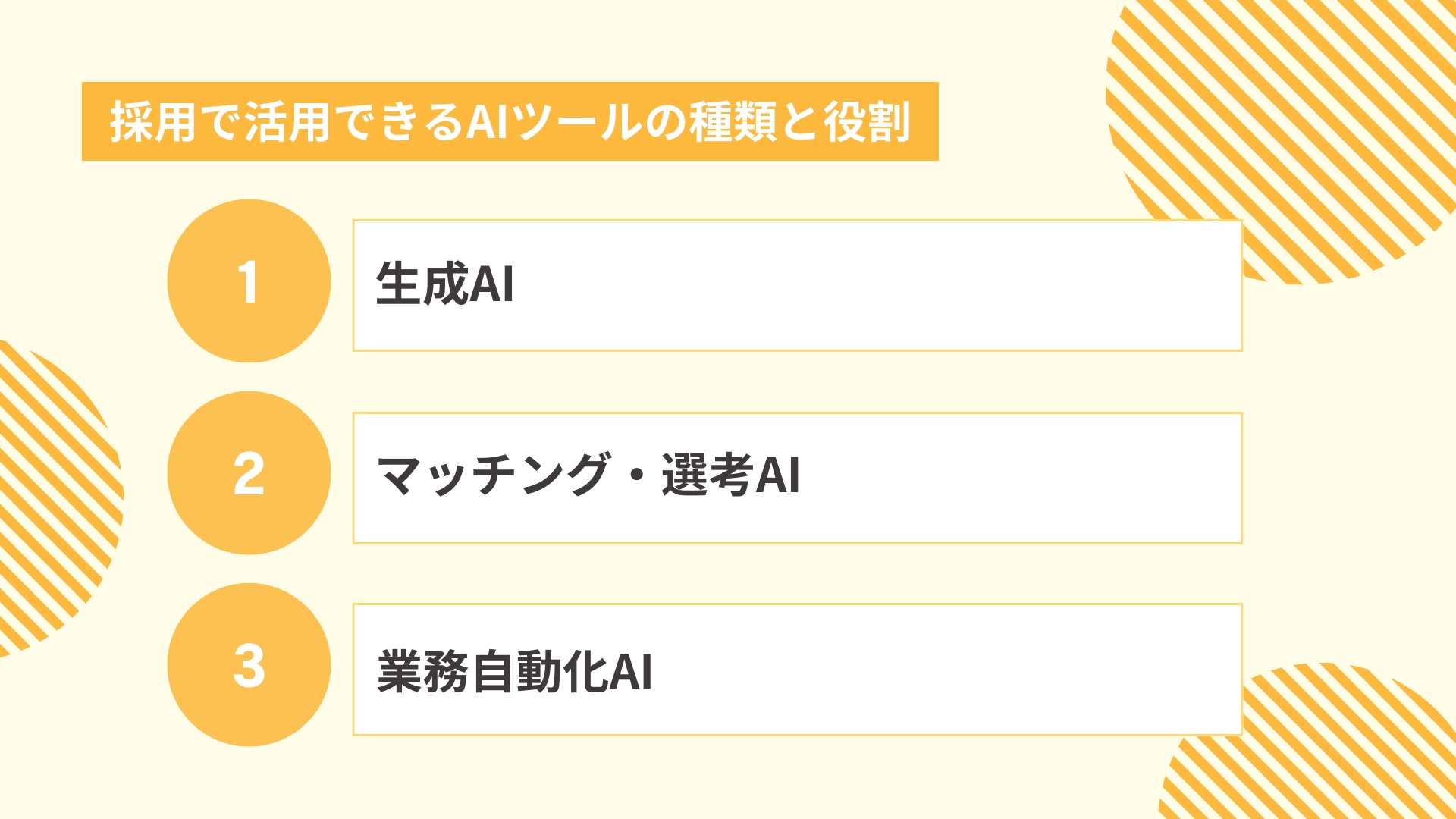 採用で活用できるAIツールの種類と役割