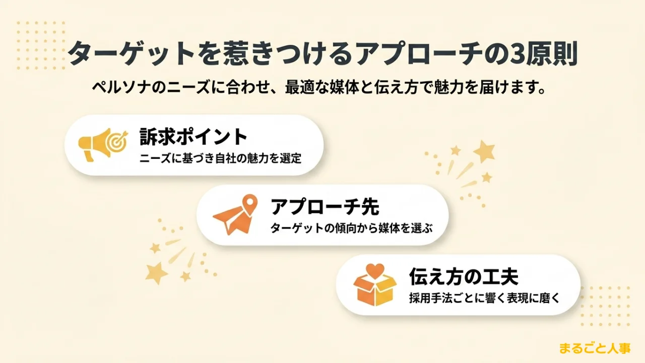 ターゲットを惹きつけるアプローチの3原則