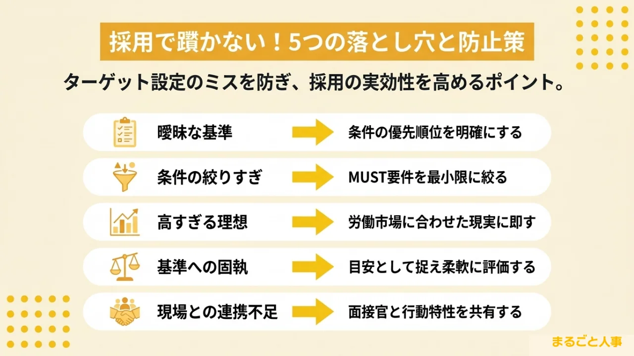 採用で躓かない!5つの落とし穴と防止策